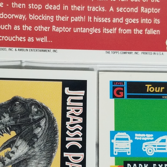 Vintage JP Topps Trading Cards Lot of 12 Jurassic Park Movie Cards Lot# 9 - Picture 9 of 10